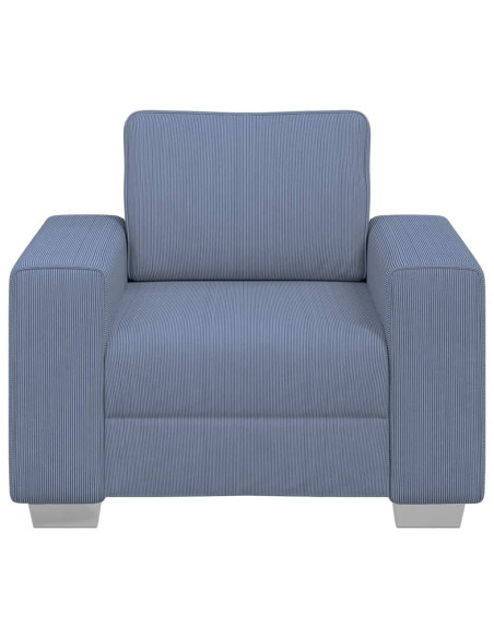 Divano Sedia Blu 60 cm Tessuto di velluto a coste
