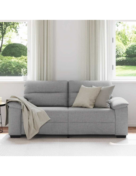 Divano a 2 Posti Grigio Nuvola 140 cm in Tessuto