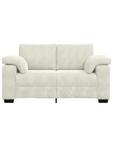 Divano Divanetto Crema 160x77x82 cm in Velluto