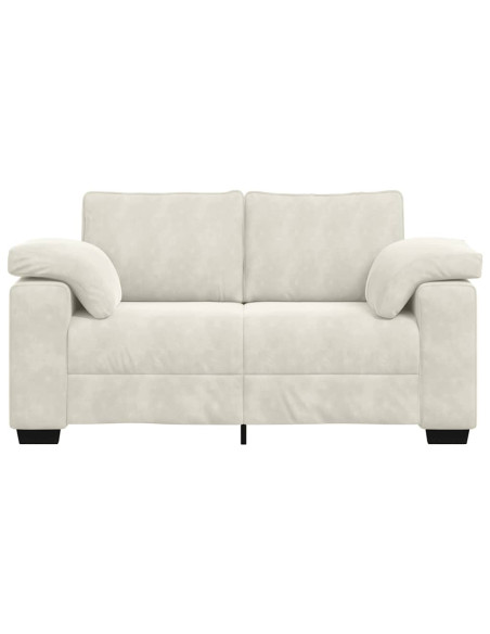Divano Divanetto Crema 160x77x82 cm in Velluto