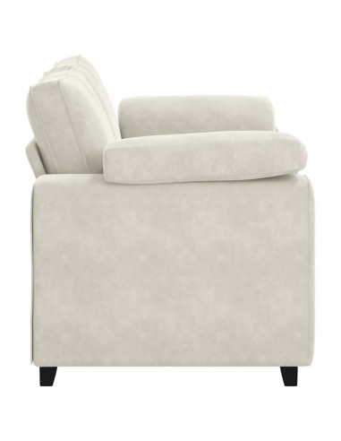 Divano Divanetto Crema 160x77x82 cm in Velluto