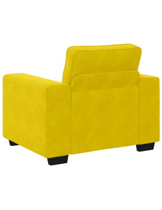 Set di Divani 3 pz con Cuscini giallo in Velluto
