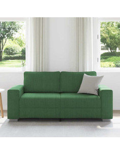 Divano Divanetto Verde giungla 140cm Tessuto di Velluto a Coste 2