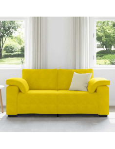 Divano Divanetto Giallo 140 cm in Velluto 2
