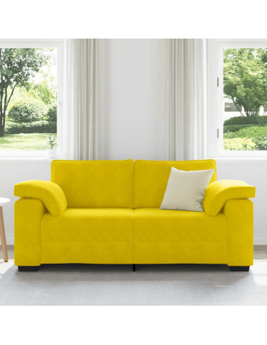 Divano Divanetto Giallo 140 cm in Velluto