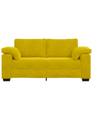 Divano Divanetto Giallo 140 cm in Velluto