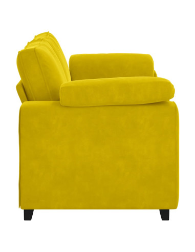Divano Divanetto Giallo 140 cm in Velluto