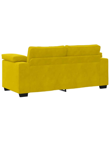 Divano Divanetto Giallo 140 cm in Velluto