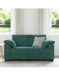 Divano Divanetto Verde Scuro 120 cm Velluto 2