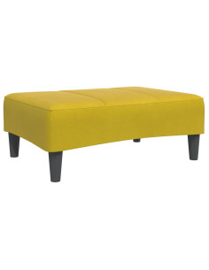 Poggiapiedi Giallo 77x55x31 cm in Velluto