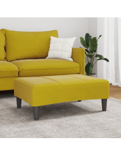 Poggiapiedi Giallo 77x55x31 cm in Velluto 2