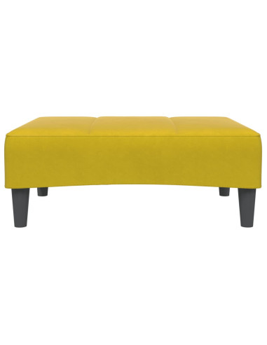 Poggiapiedi Giallo 77x55x31 cm in Velluto