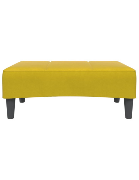 Poggiapiedi Giallo 77x55x31 cm in Velluto