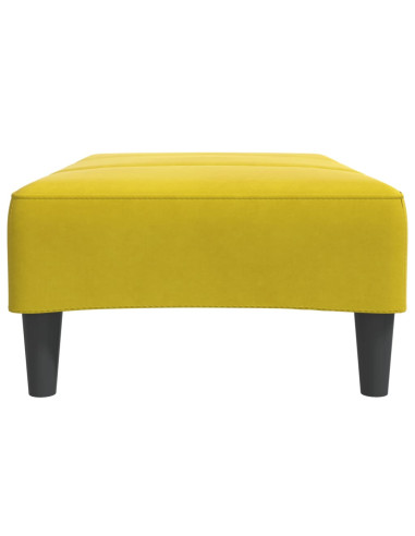 Poggiapiedi Giallo 77x55x31 cm in Velluto