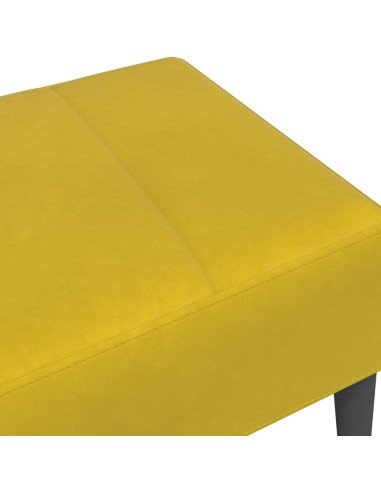 Poggiapiedi Giallo 77x55x31 cm in Velluto