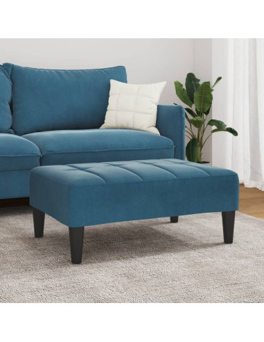 Poggiapiedi Blu 77x55x31 cm in Velluto