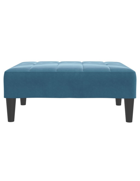 Poggiapiedi Blu 77x55x31 cm in Velluto