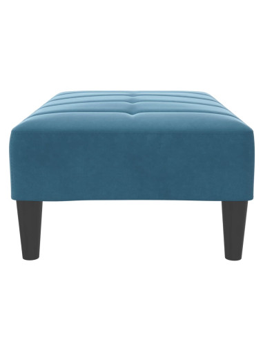 Poggiapiedi Blu 77x55x31 cm in Velluto