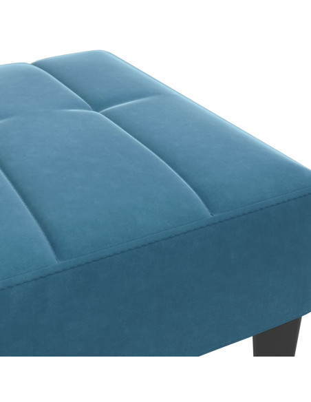 Poggiapiedi Blu 77x55x31 cm in Velluto