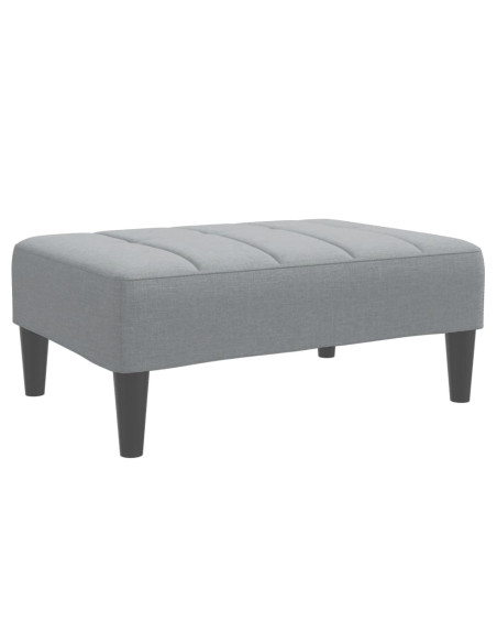 Poggiapiedi Grigio Chiaro 77x55x31 cm in Tessuto