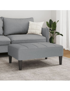 Poggiapiedi Grigio Chiaro 77x55x31 cm in Tessuto 2