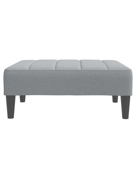 Poggiapiedi Grigio Chiaro 77x55x31 cm in Tessuto