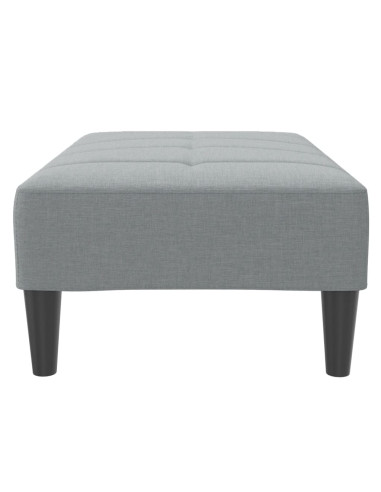 Poggiapiedi Grigio Chiaro 77x55x31 cm in Tessuto