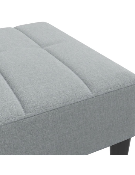 Poggiapiedi Grigio Chiaro 77x55x31 cm in Tessuto