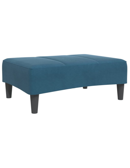 Poggiapiedi Blu 77x55x31 cm in Velluto