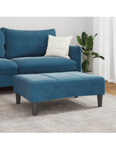 Poggiapiedi Blu 77x55x31 cm in Velluto 2