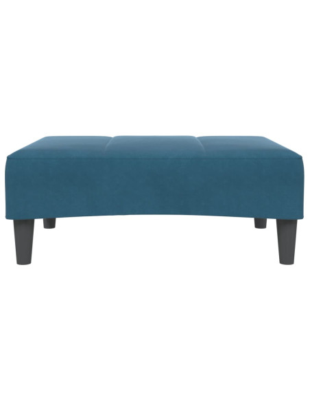 Poggiapiedi Blu 77x55x31 cm in Velluto