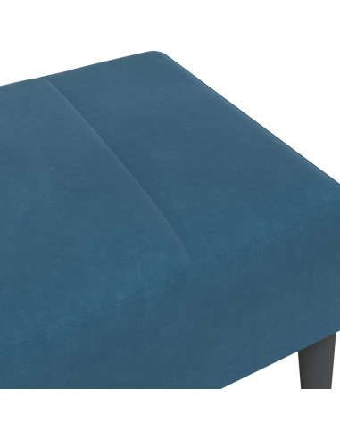 Poggiapiedi Blu 77x55x31 cm in Velluto