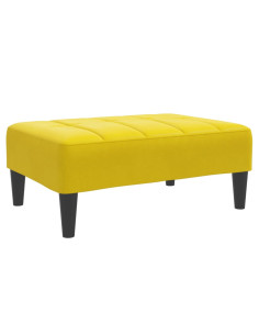Poggiapiedi Giallo 77x55x31 cm in Velluto