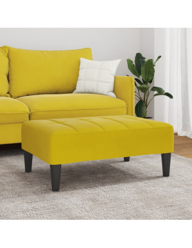 Poggiapiedi Giallo 77x55x31 cm in Velluto