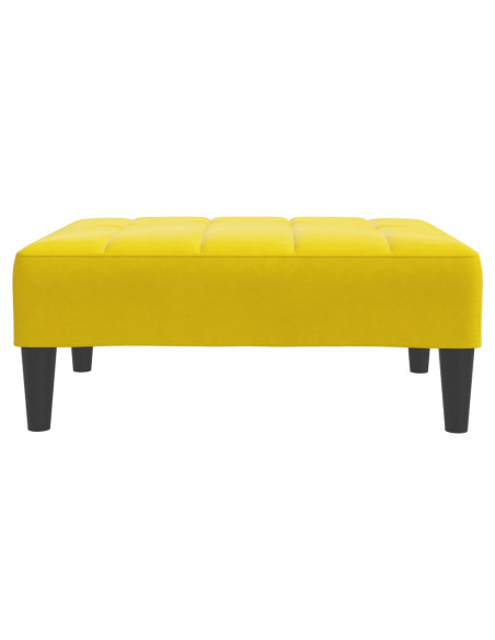 Poggiapiedi Giallo 77x55x31 cm in Velluto