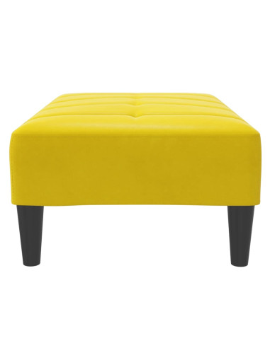 Poggiapiedi Giallo 77x55x31 cm in Velluto