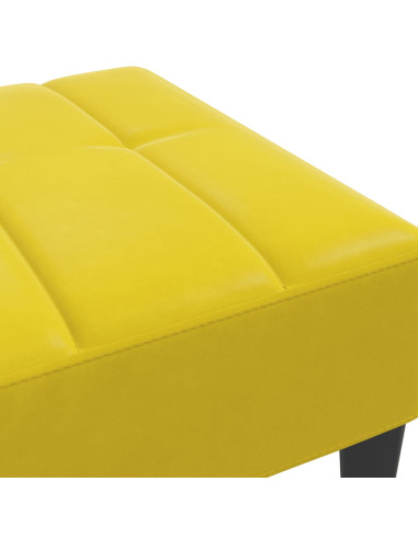 Poggiapiedi Giallo 77x55x31 cm in Velluto