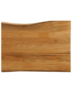 Piano per Tavolo 80x60x3,8cm Bordi Vivi in Legno Massello Mango