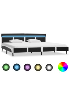 Giroletto con LED Grigio in Similpelle 180x200 cm