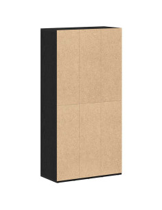 Libreria Rovere Nero 66x30x130 cm in Legno Multistrato