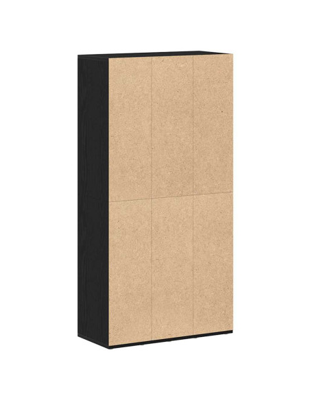 Libreria Rovere Nero 66x30x130 cm in Legno Multistrato