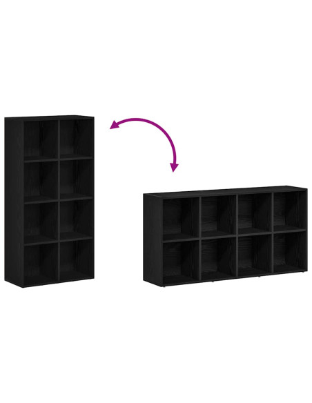 Libreria Rovere Nero 66x30x130 cm in Legno Multistrato