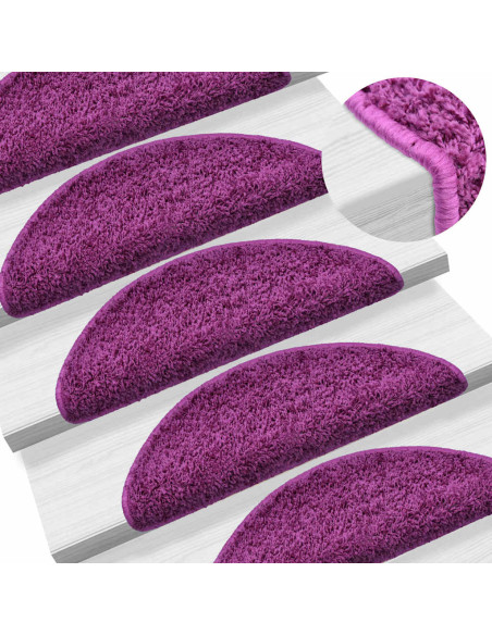 Tappetini per Scale 20 pz Viola 65x21x4 cm