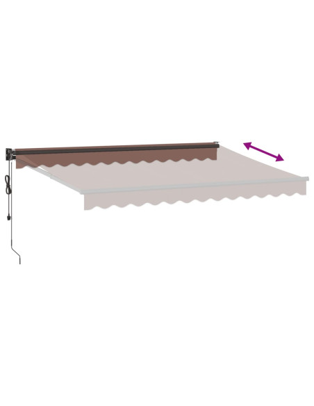 Tenda da Sole Retrattile Automatica Marrone 350x250 cm