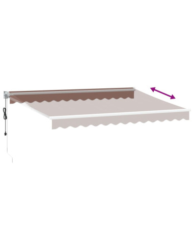 Tenda da Sole Retrattile Automatica Marrone 350x250 cm