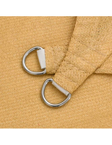 Vela Parasole 160 g/m² Triangolare Sabbia 5x6x6 m in HDPE