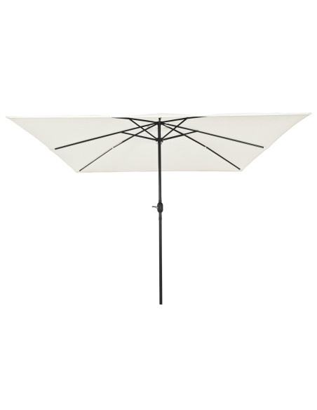Ombrellone Quadrato da Giardino  295x245 cm Bianco Sabbia