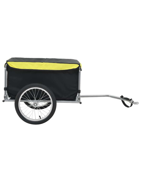 Rimorchio da Bici Nero e Giallo 65 kg