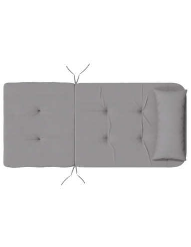 Cuscini per Sedia Adirondack 2 pz Grigio in Tessuto Oxford
