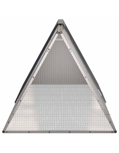Gabbia per Conigli Antracite 201,5x80,5x71 cm Acciaio Zincato